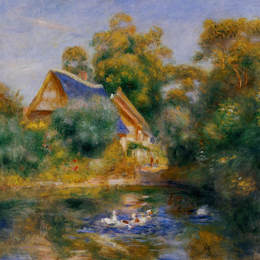 《母鹅》皮耶尔·奥古斯特·雷诺阿(Pierre-Auguste Renoir)高清作品欣赏