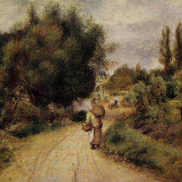 《在河岸上》皮耶尔·奥古斯特·雷诺阿(Pierre-Auguste Renoir)高清作品欣赏