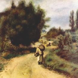 《河岸上》皮耶尔·奥古斯特·雷诺阿(Pierre-Auguste Renoir)高清作品欣赏
