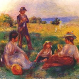 《在伯尔尼瓦尔的国家党》皮耶尔·奥古斯特·雷诺阿(Pierre-Auguste Renoir)高清作品欣赏