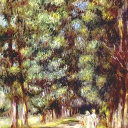 《林下小径》皮耶尔·奥古斯特·雷诺阿(Pierre-Auguste Renoir)高清作品欣赏