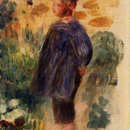 《贝雷帽中的孩子肖像》皮耶尔·奥古斯特·雷诺阿(Pierre-Auguste Renoir)高清作品欣赏