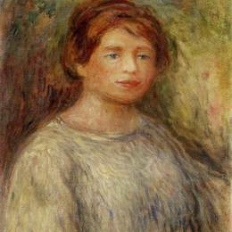 《女性肖像》皮耶尔·奥古斯特·雷诺阿(Pierre-Auguste Renoir)高清作品欣赏