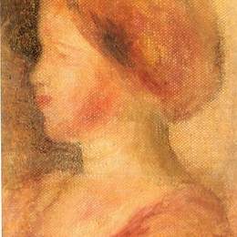 《一个年轻女孩的肖像》皮耶尔·奥古斯特·雷诺阿(Pierre-Auguste Renoir)高清作品欣赏