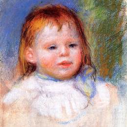 《让·雷诺阿画像》皮耶尔·奥古斯特·雷诺阿(Pierre-Auguste Renoir)高清作品欣赏