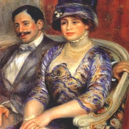 皮耶尔·奥古斯特·雷诺阿(Pierre-Auguste Renoir)高清作品:Portrait of M. and Mme. Bernheim de Villers