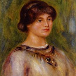 皮耶尔·奥古斯特·雷诺阿(Pierre-Auguste Renoir)高清作品:Portrait of Marie Lestringuez