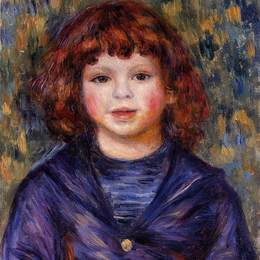 《皮埃尔雷诺阿画象在水手服》皮耶尔·奥古斯特·雷诺阿(Pierre-Auguste Renoir)高清作品欣赏