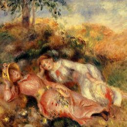 《躺卧的女人》皮耶尔·奥古斯特·雷诺阿(Pierre-Auguste Renoir)高清作品欣赏