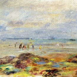 《捕虾人的岩石》皮耶尔·奥古斯特·雷诺阿(Pierre-Auguste Renoir)高清作品欣赏