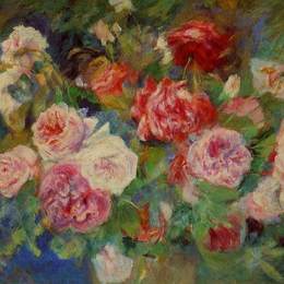 《玫瑰》皮耶尔·奥古斯特·雷诺阿(Pierre-Auguste Renoir)高清作品欣赏