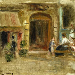 《考兰法院》皮耶尔·奥古斯特·雷诺阿(Pierre-Auguste Renoir)高清作品欣赏