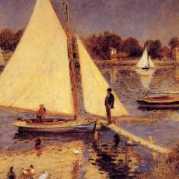 皮耶尔·奥古斯特·雷诺阿(Pierre-Auguste Renoir)高清作品:Sailboats at Argenteuil