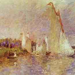 皮耶尔·奥古斯特·雷诺阿(Pierre-Auguste Renoir)高清作品:Sailboats at Argenteuil