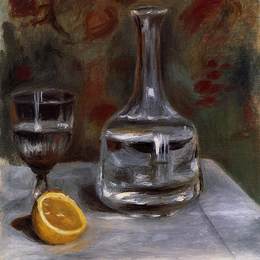 《卡拉菲静物》皮耶尔·奥古斯特·雷诺阿(Pierre-Auguste Renoir)高清作品欣赏