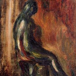 《梅洛的雕像研究》皮耶尔·奥古斯特·雷诺阿(Pierre-Auguste Renoir)高清作品欣赏
