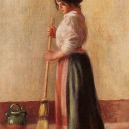 《清扫车》皮耶尔·奥古斯特·雷诺阿(Pierre-Auguste Renoir)高清作品欣赏