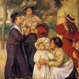 《艺术家的家庭》皮耶尔·奥古斯特·雷诺阿(Pierre-Auguste Renoir)高清作品欣赏