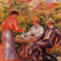 《茶杯》皮耶尔·奥古斯特·雷诺阿(Pierre-Auguste Renoir)高清作品欣赏