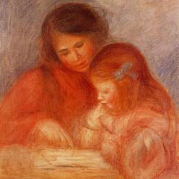 《教训》皮耶尔·奥古斯特·雷诺阿(Pierre-Auguste Renoir)高清作品欣赏