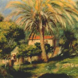 《棕榈树》皮耶尔·奥古斯特·雷诺阿(Pierre-Auguste Renoir)高清作品欣赏