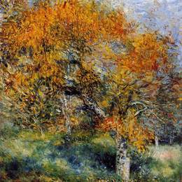 《梨树》皮耶尔·奥古斯特·雷诺阿(Pierre-Auguste Renoir)高清作品欣赏