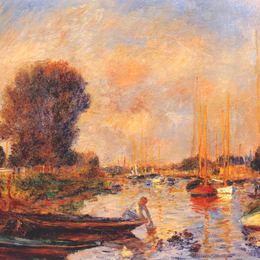 《阿根廷的塞纳河》皮耶尔·奥古斯特·雷诺阿(Pierre-Auguste Renoir)高清作品欣赏