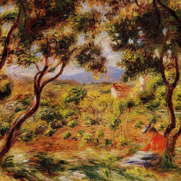 《卡内斯葡萄园》皮耶尔·奥古斯特·雷诺阿(Pierre-Auguste Renoir)高清作品欣赏