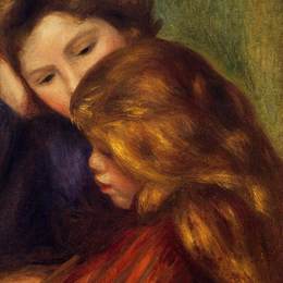《写作课》皮耶尔·奥古斯特·雷诺阿(Pierre-Auguste Renoir)高清作品欣赏