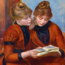 《两姐妹》皮耶尔·奥古斯特·雷诺阿(Pierre-Auguste Renoir)高清作品欣赏