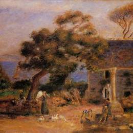 《特雷布尔观》皮耶尔·奥古斯特·雷诺阿(Pierre-Auguste Renoir)高清作品欣赏
