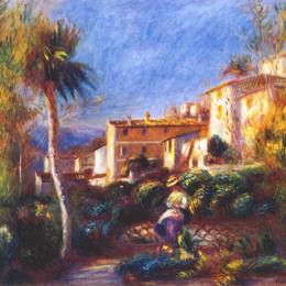 皮耶尔·奥古斯特·雷诺阿(Pierre-Auguste Renoir)高清作品:Villa de la poste at cagnes