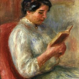 《女性阅读》皮耶尔·奥古斯特·雷诺阿(Pierre-Auguste Renoir)高清作品欣赏