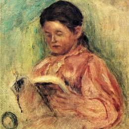 《女性阅读》皮耶尔·奥古斯特·雷诺阿(Pierre-Auguste Renoir)高清作品欣赏