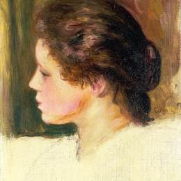 《女人的头》皮耶尔·奥古斯特·雷诺阿(Pierre-Auguste Renoir)高清作品欣赏