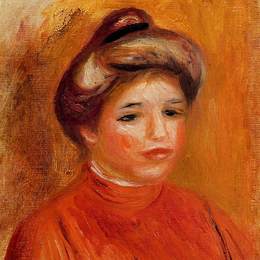 《女人的头》皮耶尔·奥古斯特·雷诺阿(Pierre-Auguste Renoir)高清作品欣赏