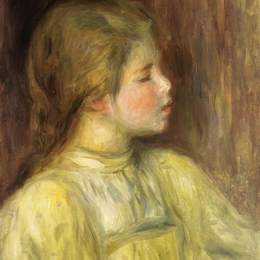 《女人的脑袋，思想者》皮耶尔·奥古斯特·雷诺阿(Pierre-Auguste Renoir)高清作品欣赏
