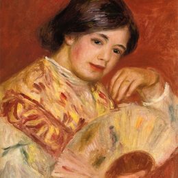 《有扇子的女人》皮耶尔·奥古斯特·雷诺阿(Pierre-Auguste Renoir)高清作品欣赏