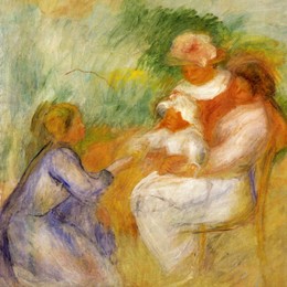 《妇女儿童》皮耶尔·奥古斯特·雷诺阿(Pierre-Auguste Renoir)高清作品欣赏