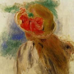《戴花冠的年轻女孩》皮耶尔·奥古斯特·雷诺阿(Pierre-Auguste Renoir)高清作品欣赏