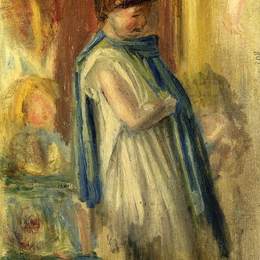 《年轻女子站着》皮耶尔·奥古斯特·雷诺阿(Pierre-Auguste Renoir)高清作品欣赏