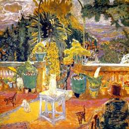 《格拉斯- 1912梯田》皮尔·波纳尔(Pierre Bonnard)高清作品欣赏