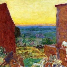 《日落景观》皮尔·波纳尔(Pierre Bonnard)高清作品欣赏