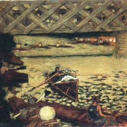 《在Chatou划船》皮尔·波纳尔(Pierre Bonnard)高清作品欣赏