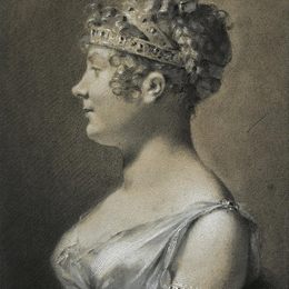 皮埃尔·保罗·普吕东(Pierre-Paul Prud&amp;amp#39hon)高清作品:Portrait of Princess Catherine Talleyrand