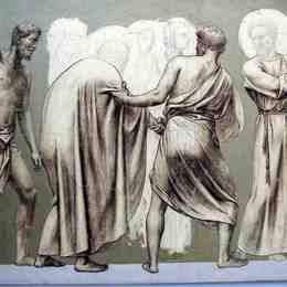 《万神殿装饰壁画：圣人》皮埃尔·皮维·德·夏凡纳(Pierre Puvis de Chavannes)高清作品欣赏