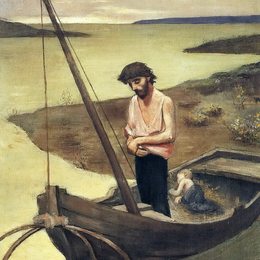 《贫穷的渔夫》皮埃尔·皮维·德·夏凡纳(Pierre Puvis de Chavannes)高清作品欣赏