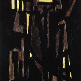 皮埃尔?苏拉热(Pierre Soulages)高清作品:Peinture 146 x 114 cm, 1950