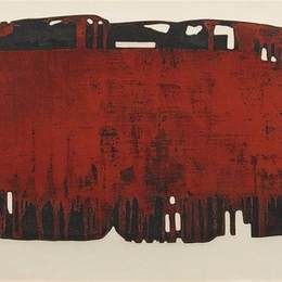 《锈和黑色组成二十五》皮埃尔?苏拉热(Pierre Soulages)高清作品欣赏