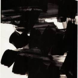 《绘画260×202厘米，1963年6月19》皮埃尔?苏拉热(Pierre Soulages)高清作品欣赏